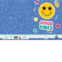 Caiet A5 matematica, 48 file, coperta policromie, Good vibes