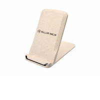 Incarcator wireless birou Tellur Green, certificat Qi, 15W, pliabil, crem