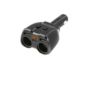 Adaptor splitter Tellur 2 prize bricheta auto, 2 x USB, Type-C, negru