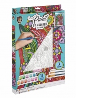 Set pictura pe numere Grafix, unicorn 12 culori incluse