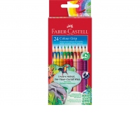 Creioane colorate triunghiulare grip 2001 Faber-Castell 24 culori/set
