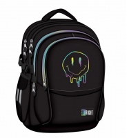Ghiozdan BP01 ST Right Smiley Face 4 compartimente, 43x32x21 cm