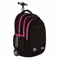 Troller TB01 ST Right Black Glitter 4 compartimente, 44x32x25 cm