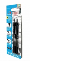 Set 2 pixuri cu gel Mitama, varf 0.7, scriere neagra
