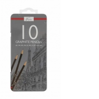 Set creioane grafit, Creative Craft, 10 bucati, duritati diferite