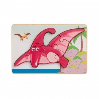 Puzzle din Lemn Pterodactil, 8 Piese, MomKi