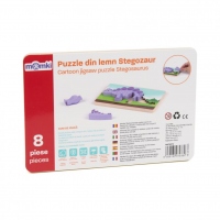 Puzzle din Lemn Stegozaur, 8 Piese, MomKi