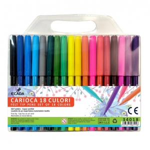 Carioca 18 culori ECADA, 34018