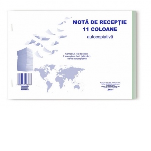 Nota de receptie cu TVA 11 coloane, autocopiativa, L03677