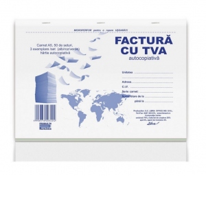Factura A5 3 exemplare/set 150F cu TVA, L03424
