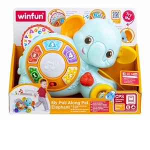 Winfun Jucarie de Tras Elefant cu Sunete si Lumini