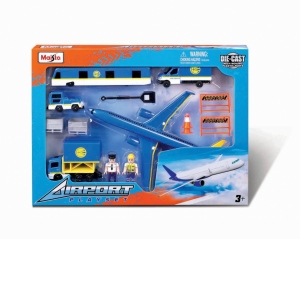 Maisto Set Aeroport Avion Albastru