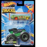 Hot Wheels Monster Truck si Masinuta Metalica Ratical Racer