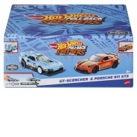 Hot Wheels Set 2 Masinute Metalice Pull Back Gt-Scorcher si Porsche 911 Gt3 1:43