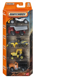 Matchbox Set 5 Masinute Metalice Construction Scara 1 la 64
