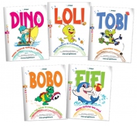 Set 5 carti: Caiet interdisciplinar pentru clasa pregatitoare (Dino, Loli, Tobi, Bobo, Fifi)