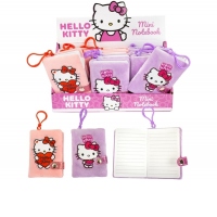 Carnetel plusat Hello Kitty, 7x10 cm, cu clips, modele asortate