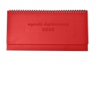 Agenda saptamanala tip planner 2026, culoare rosu