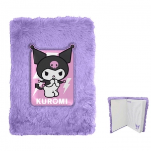 Agenda A5 cu pagini liniate, Hello Kitty Kuromi, coperta plusata