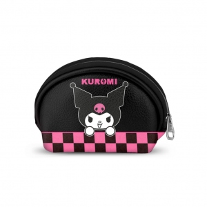 Portofel oval Sanrio Kuromi Chess Casual, 12x9x4.5 cm