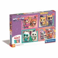 Puzzle Clementoni SuperCats: Erou 4 in 1