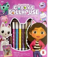 Gabby's Dollhouse. Set de colorat si de activitati