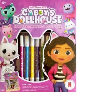 Gabby's Dollhouse. Set de colorat si de activitati