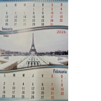 Calendar de perete A3, Orase Europa, 6 file, 2026