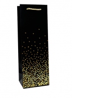 Punga cadou pentru sticla Sparkle, dimensiune 12x36x8.5 cm, Negru