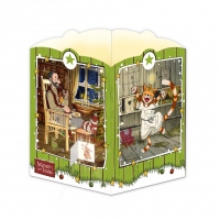 Set calendar de advent tip felinar, felicitare si plic, Pettson si Findus, 17x12 cm