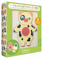 Puzzle-urile mele din lemn Mix & Match - Ferma