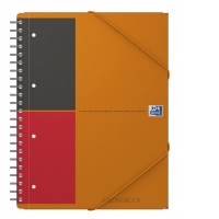 Agenda organizator Oxford International Meeting Book, A4+ 80 file, hartie Optik 90g/mp, spira dubla, scribzee, dictando, culoare portocaliu