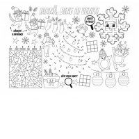 Iarna, bine ai venit! (poster de colorat)