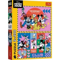 Puzzle Trefl 2x200 Disney Mickey Mouse Timp cu Prietenii