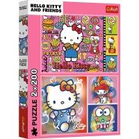 Puzzle Trefl 2x200 Hello Kitty si Prietenii