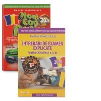 Pachet Noul cod rutier 2026 + Intrebari de examen explicate pentru categoriile A, B, BE + acces online la intrebari