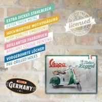 Placa decor metalica 30x40cm Vespa - Italian Legend - Legenda Italieneasca