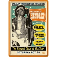 Carte postala metalica Jimi Hendrix