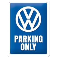 Placa metalica 15X20 Volkswagen - Parking only - Parcare doar pentru Volkswagen