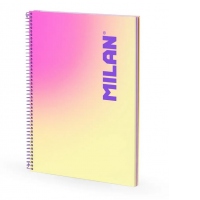 Caiet A4 90 file, matematica, galben spira Sunset, MILAN