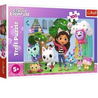 Puzzle Trefl 100 piese Gabbys Dollhouse Prietenii Lui Gabby
