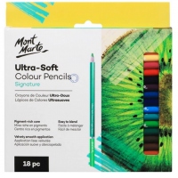 Creioane colorate ultra soft Mont Marte, 18 piese