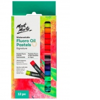 Pastel ulei solubil fluoro Mont Marte, 12 piese/set