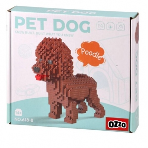 Brown Poodle Construction Set, 72 de piese