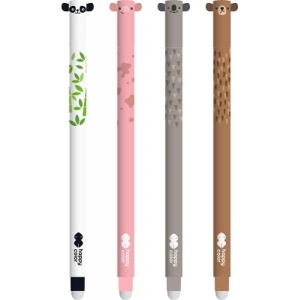 Roller gel cu rescriere Happy Color Ears, 0.5 mm, scriere albastru cristal, Happy Color