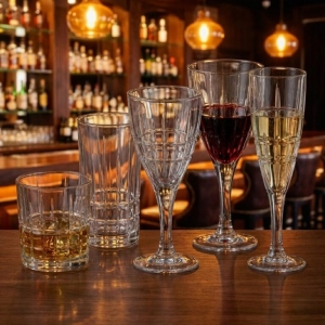 Set 30 Pahare Whisky, Vin, Apa, Sampanie Cristal Bohemia Dover