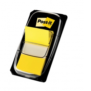 Index Clasic Post-it®, galben, 25,4 mm x 43,2 mm, 50 in dispenser