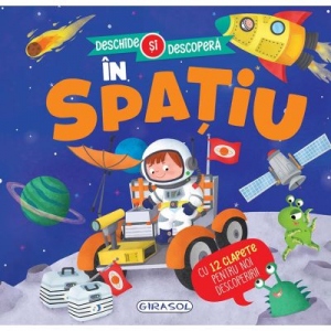 Deschide si descopera, carte cu 12 clapete. In spatiu