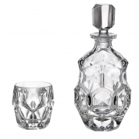 Set Pahare Cristal Bohemia Cu Decantor,320 ml Whisky Lunar