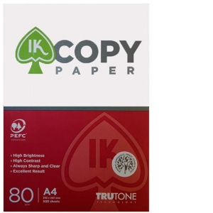 Hartie copiator A4, IK Copy Paper, 80 gr/mp, 500 coli/top